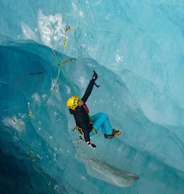 Angelika Rainer träumt gerade vom Eisklettern in Island