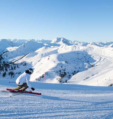 Skifahren im Gebiet KitzSki