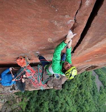 Klettern Cojote Südtirol Vulkanit