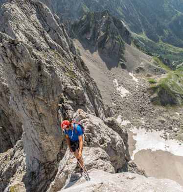 Alpine Genusskletterei vor traumhafter Kulisse: Der Kopftörlgrat im Wilden Kaiser