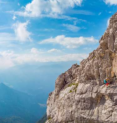 Über den Bert Rinesch-Klettersteig auf den Gipfel des Grossen Priel
