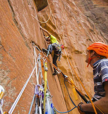 David Lama und Conrad Anker klettern im Zion National Park 2015