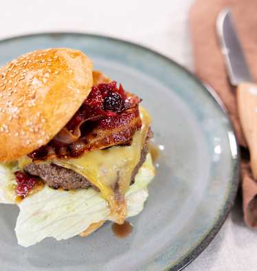 Der Steinseehütten-Burger in voller Pracht