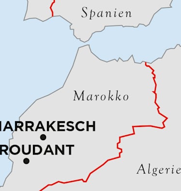 Karte Marokko