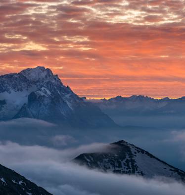 Zugspitze Sonnenuntergang
