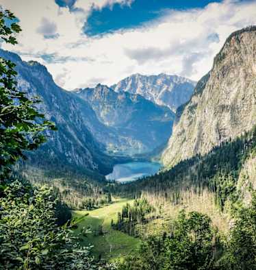 Obersee und Königssee im Nationalpark Berchtesgaden.