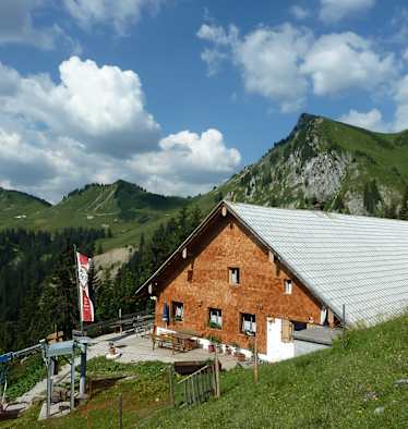 Die Gehrenalpe (1.610 m) in den Allgäuer Alpen