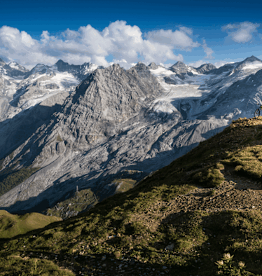 Der Moment des Innenhaltens - im Hintergrund der Ortler