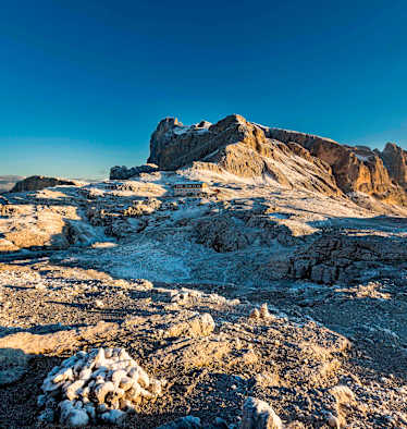 Rifugio Rosetta in der Pala Gruppe