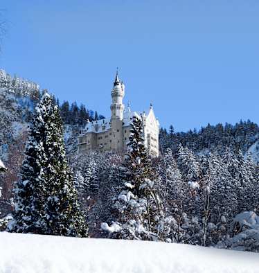 Schloss Neuschwanstein in Schwangau im Winter
