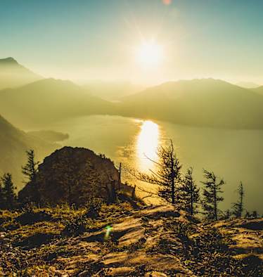 Angekommen am Gipfel - der Ausblick vom Schoberstein