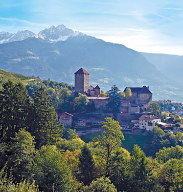 Der Tappeinerweg zum Schloss Tirol ist der Klassiker unter den Meraner Spazierwegen. 