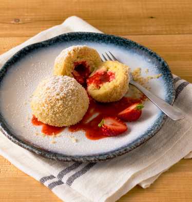Erdbeer-Topfenknödel Rezept