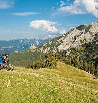 Trailabfahrt zur Hochalphütte in den Allgäuer Alpen