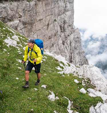 Ernst Merkinger wandert weit Dolomiten Höhenweg