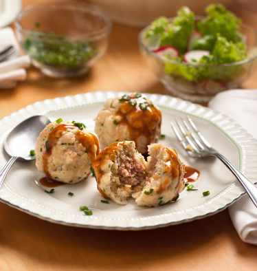 Gefüllte Knödel vom Waxriegelhaus in der Steiermark