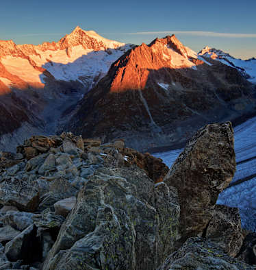 Berner Alpen: Aletschgletscher mit Aletschhorn
