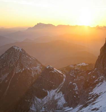 Alpen: Sonnenuntergang
