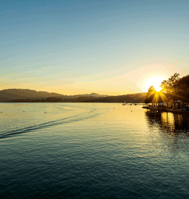 Blick von Seewalchen am Attersee im Salzkammergut