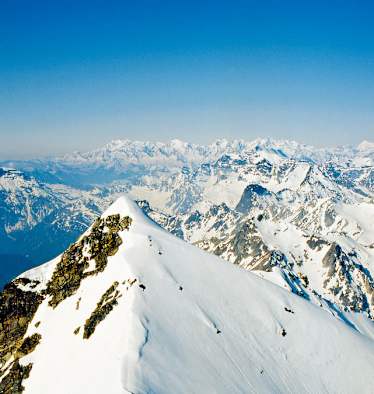 Schweiz: Blick über die Walliser Alpen