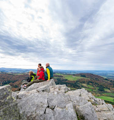 Ausblick von der Milseburg am Hochrhöner