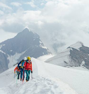 Auf dem Weg zur Durier Hütte in der Mont Blanc Gruppe.
