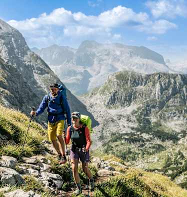 Weitwanderung Berchtesgadener Gipfelweg Bayern Wanderer