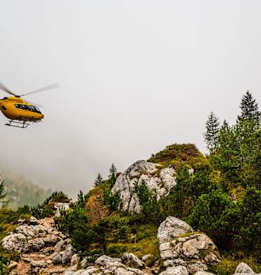 Bergrettung Unfall Einsatz Helikopter Berge