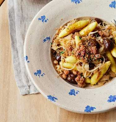 Schupfnudeln mit Kraut und Maroni