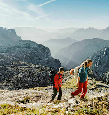 Tre Cime: Bergwanderer in den Dolomiten