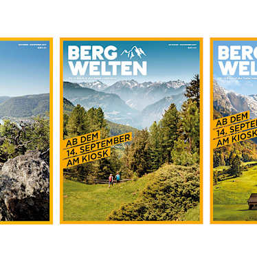 Cover: Bergwelten Magazin (Herbst) – Österreich, Deutschland, Schweiz