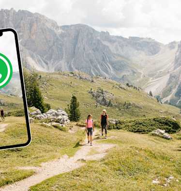 Bergwelten WhatsApp Kanal Südtirol Handy