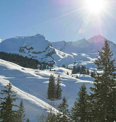 Winterlandschaft rund um Brisen in Nidwalden