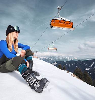 BU: STOX Kompressionssocken sind perfekter Begleiter für lange Tage auf den Pisten.