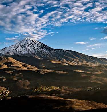 Blick auf den Damavand (5.610 m) im Iran