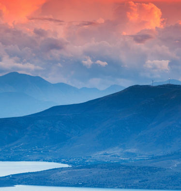 Parnass: Golf von Korinth in Griechenland