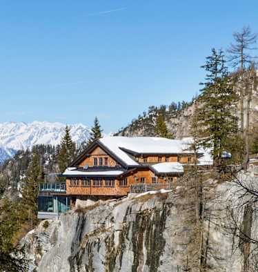 Blick auf die Dolomitenhütte