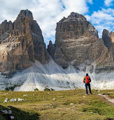 Die Drei Zinnen von Süden aus betrachtet