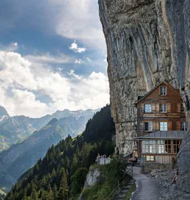 Gasthaus Aescher beim Wildkirchli unterhalb der Ebenalp
