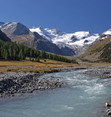 Blick ins Val Roseg (Pontresina)
