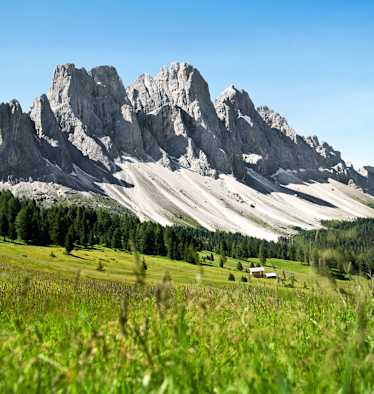Die Geislergruppe in Südtirol