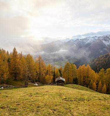 Farbenfroh ist das Gsieser Tal im Herbst.