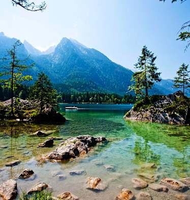 Ramsauer Malerweg: Am Hintersee bei Berchtesgaden in Bayern