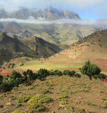 Wanderer im Hohen Atlas in Marokko