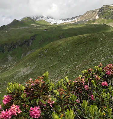 Das Ziel der diesjährigen Aktion „Saubere Berge“ - die Ahornspitze  - verbirgt sich noch in den Wolken.