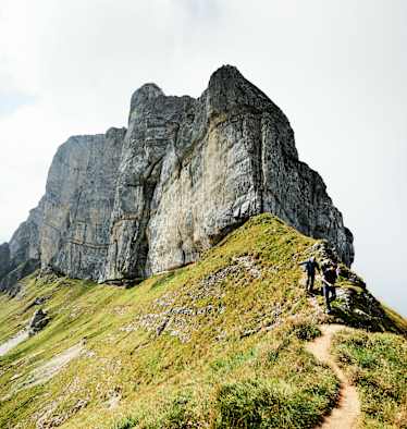 Das Bergmassiv Pilatus bei Sonnenschein