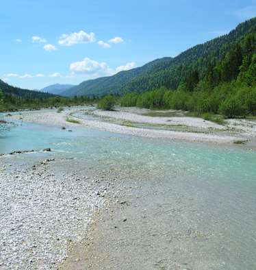 Die Isar im Bereich Wallgau-Krün bis Vorderiß