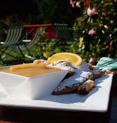 Kaiserschmarrn auf der Gasselhöh' Hütte in den Schladminger Tauern in der Steiermark