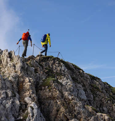 Heinz Zak und Daniel Sikan wandern über den Mittenwalder Höhenweg durchs Karwendel
