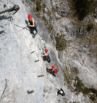 Unterwegs am Siega-Klettersteig in der Silberkarklamm